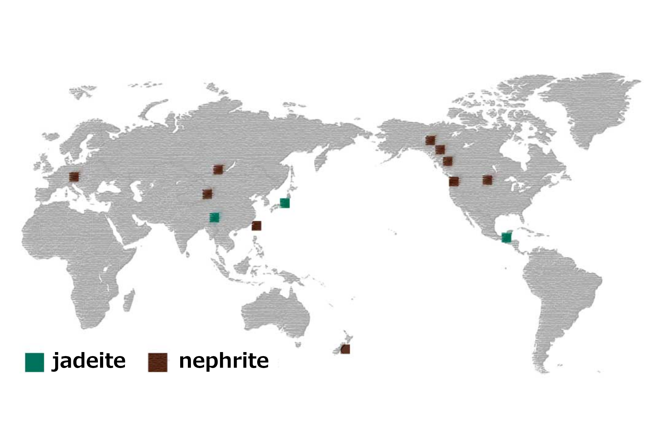 ジェダイトとネフライトの産出地