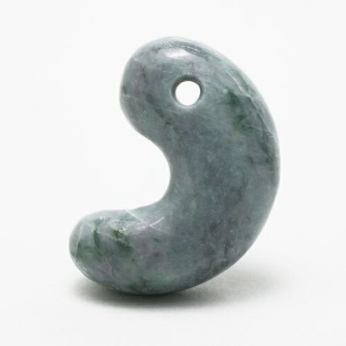 濃い青灰色・透明感よし・艶良し】（高品質青/灰色ヒスイ）糸魚川天然