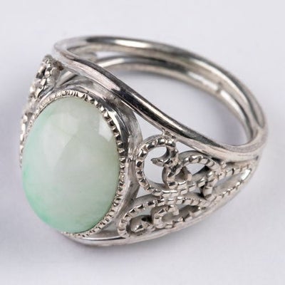 翡翠シルバーリング