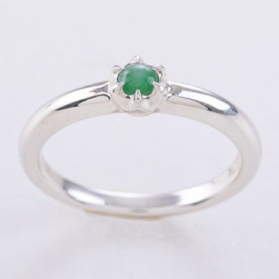 翡翠シルバーリング