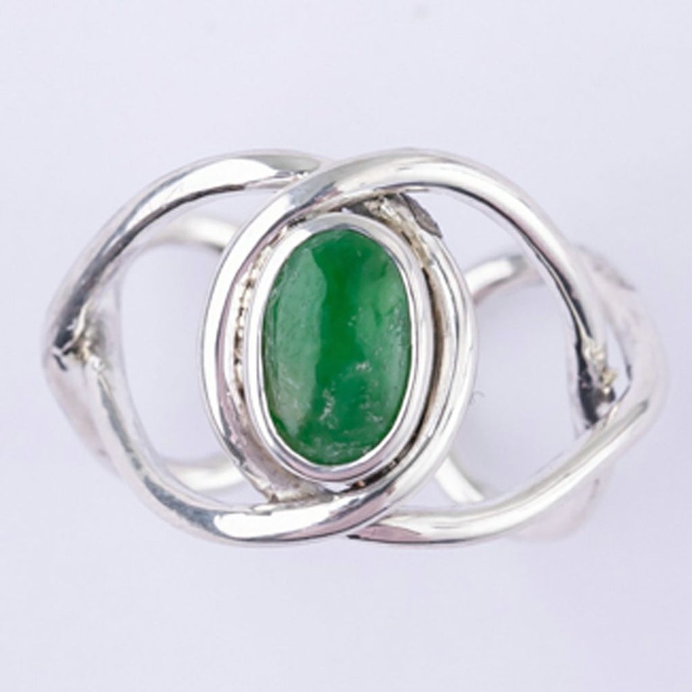 翡翠シルバーリング