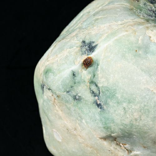 海石・貝殻付着・緑色模様・親不知海岸産・1.0kg】（高品質濃緑色