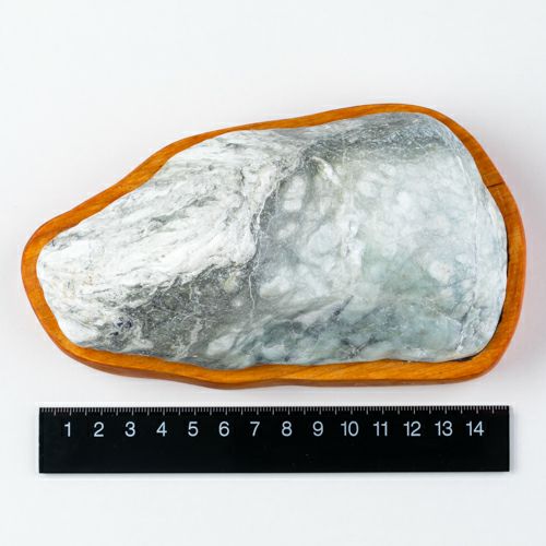 磨き石・山の頂・圧搾模様・小滝産・862g】（高品質濃緑色ヒスイ