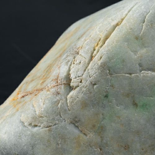 海石・緑模様・輝く結晶・親不知産・2.5kg】（高品質淡緑色ヒスイ
