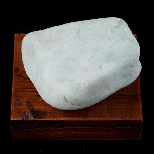 海石・グリーン模様・透明感良し・親不知海岸産・694g】（高品質濃緑色