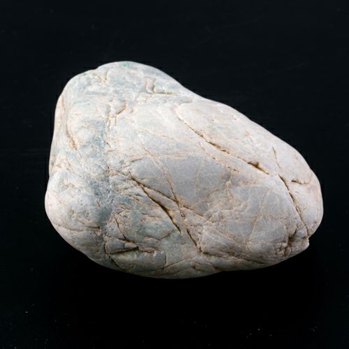 海石・グリーン模様・透明感良し・親不知産・840g】（高品質濃緑色