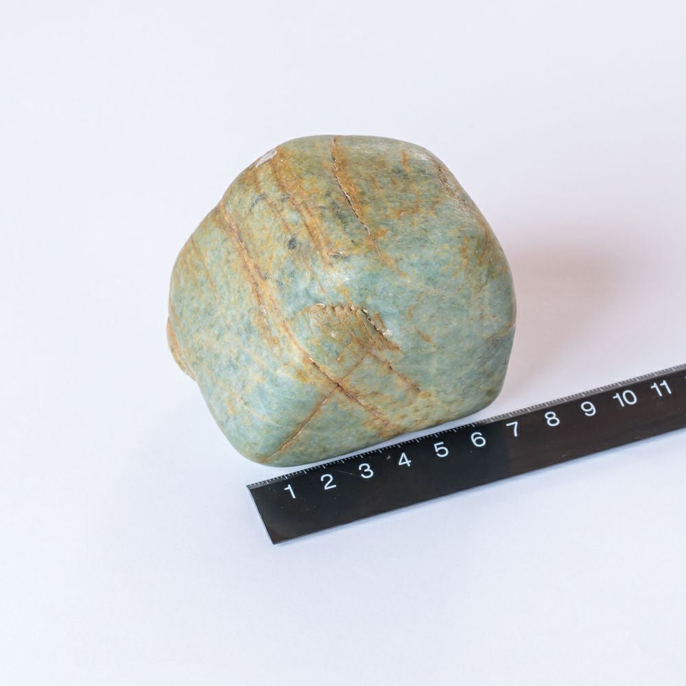 青緑色・730g】（高品質青/濃緑色ヒスイ）糸魚川天然翡翠原石 | 糸魚川