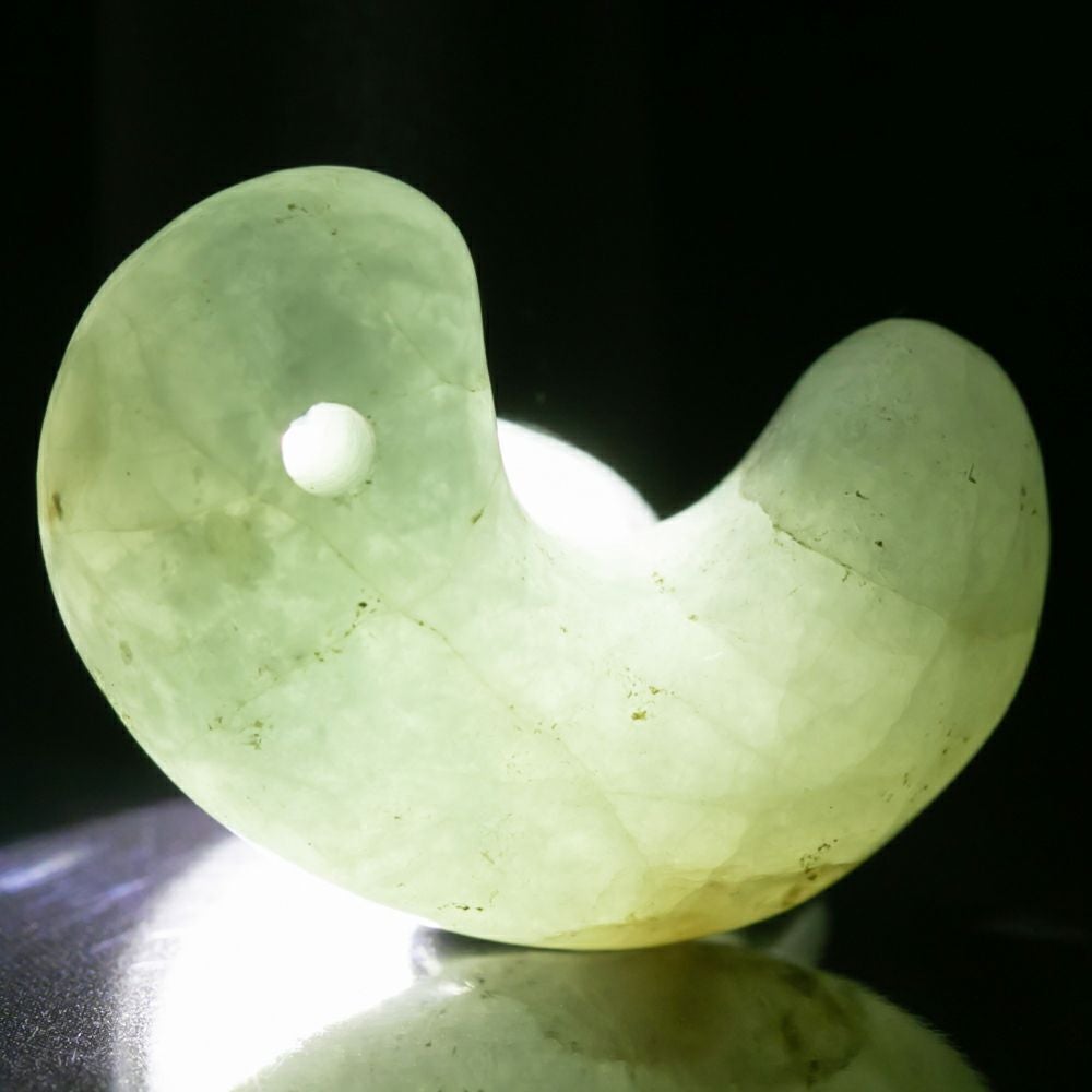 入コン沢・薄青緑色・艶良し・透明感良し】（高品質青/濃緑色ヒスイ