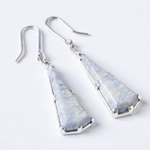 ピアス／紫・ラベンダー色ヒスイ | 糸魚川翡翠工房こたき