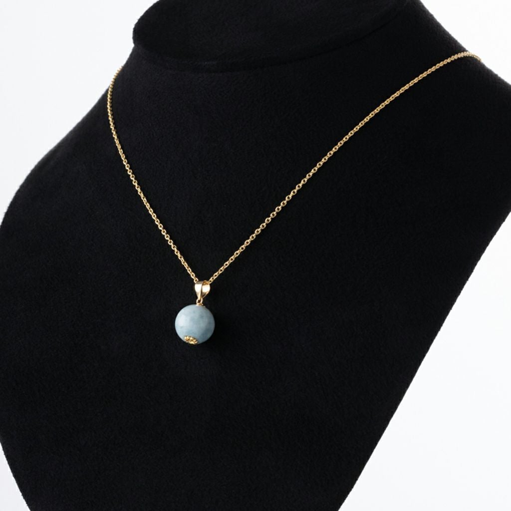 ネックレス／青色（入コン沢）ヒスイ | 糸魚川翡翠工房こたき