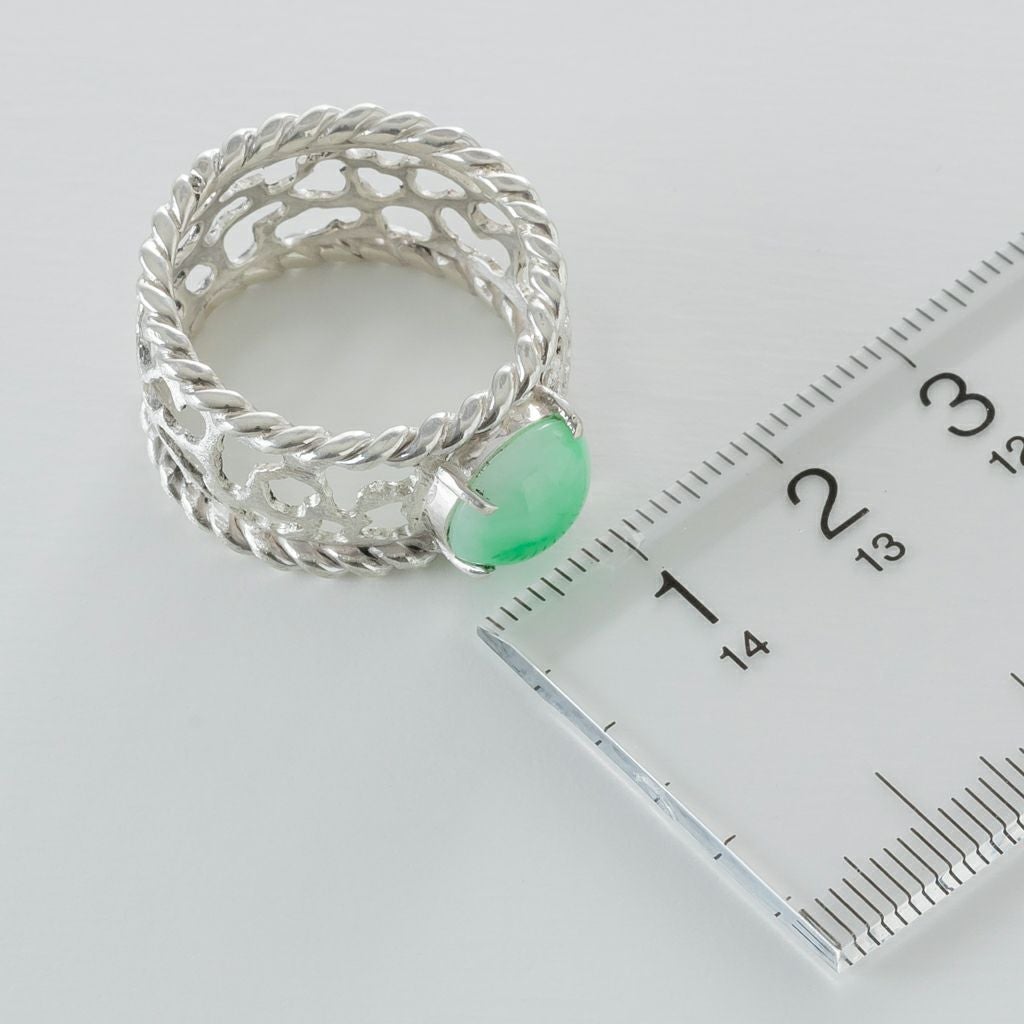 翡翠シルバーリング