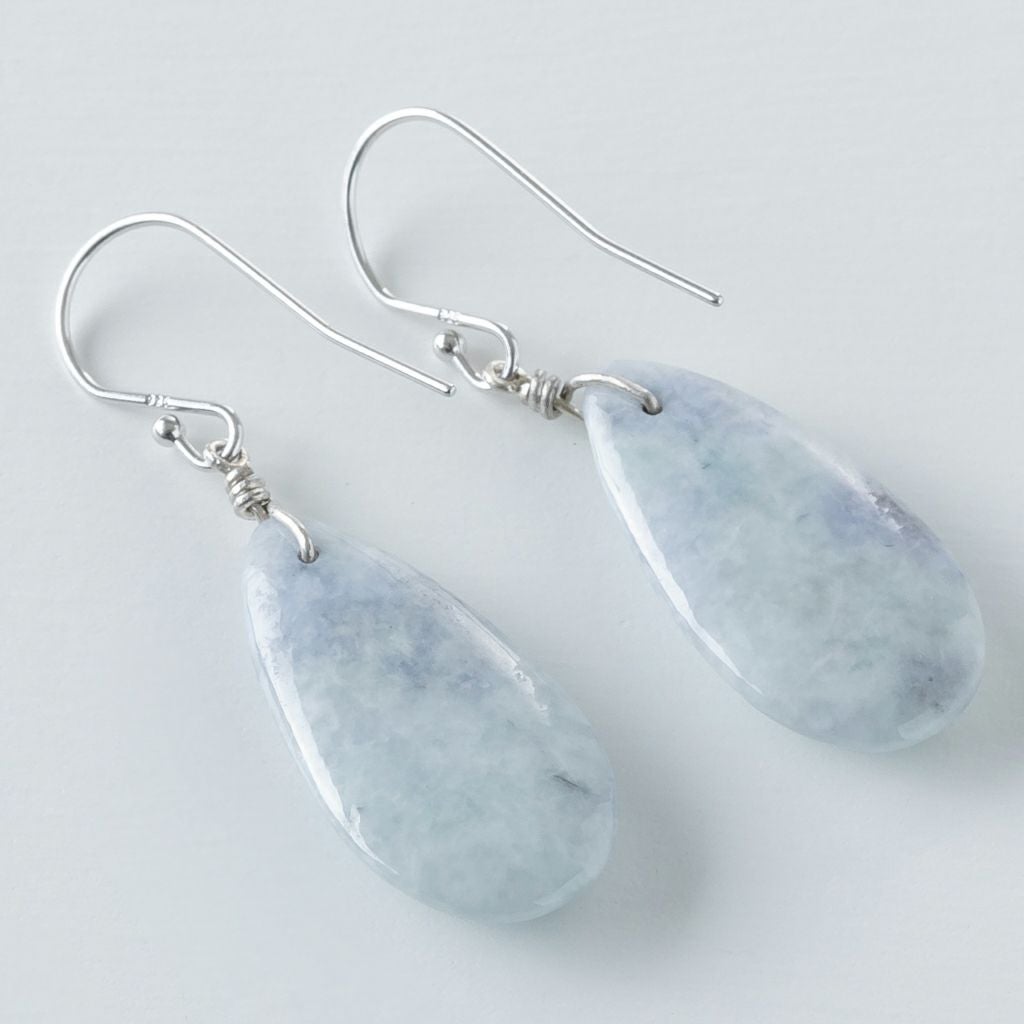 ピアス／紫・ラベンダー色ヒスイ | 糸魚川翡翠工房こたき
