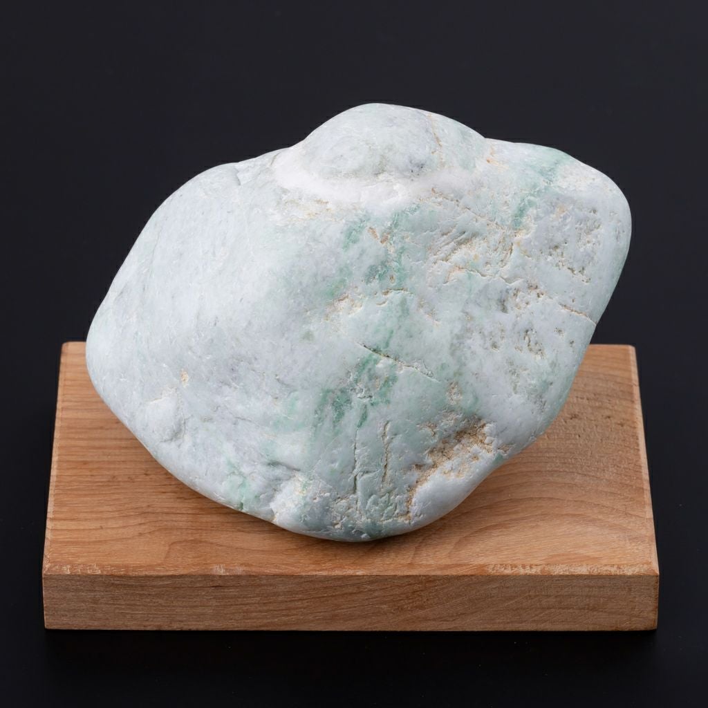 川石・姫川産・769g】（高品質淡緑色ヒスイ）糸魚川天然翡翠原石