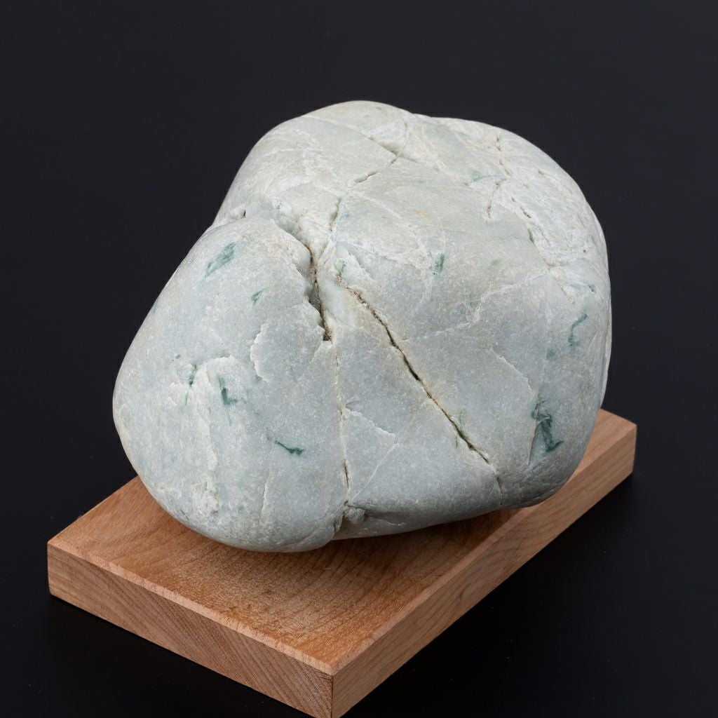 川石・1,800g】（高品質淡緑色ヒスイ）糸魚川天然翡翠原石 | 糸魚川