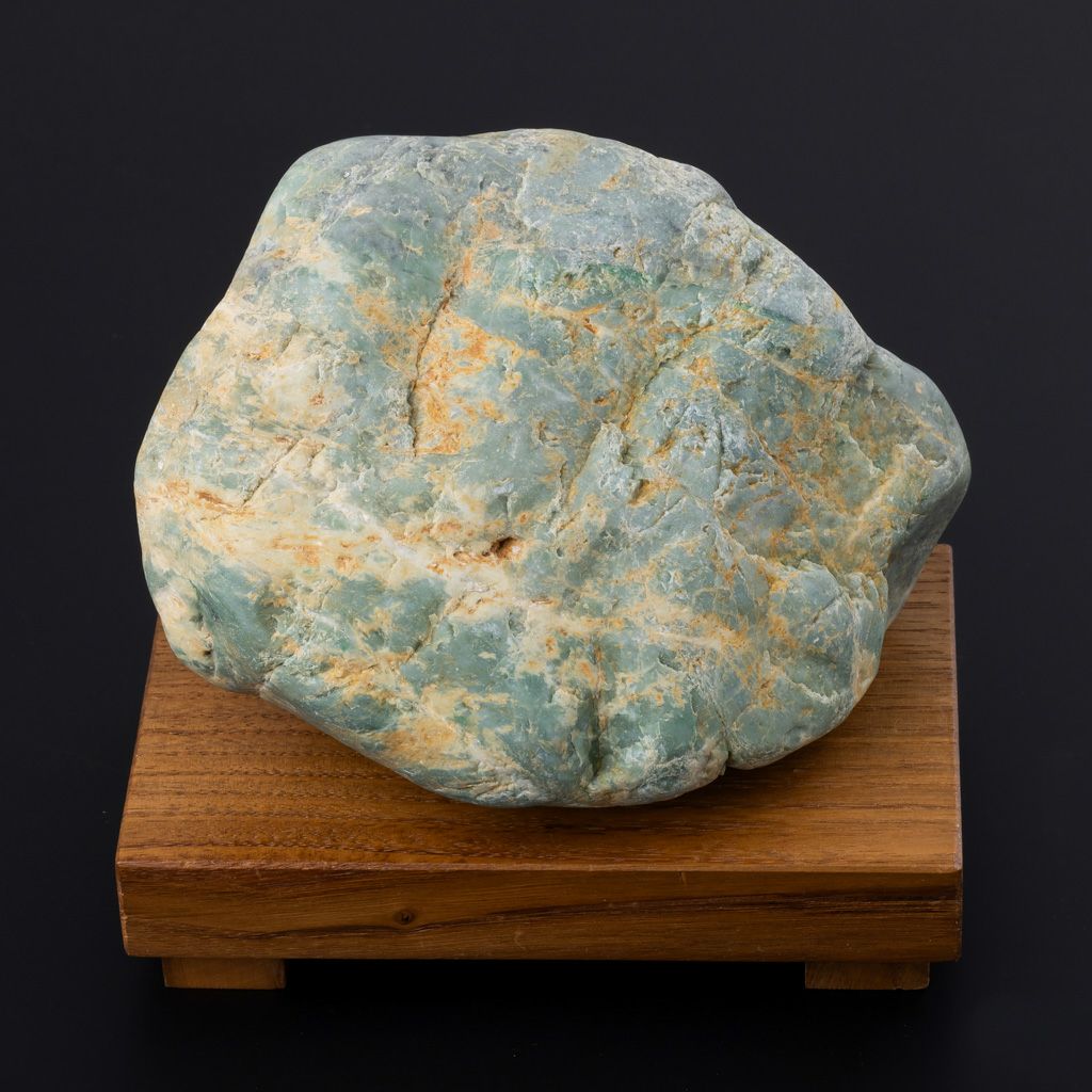 川石・青緑色・3,000g】（高品質青色ヒスイ）糸魚川天然翡翠原石