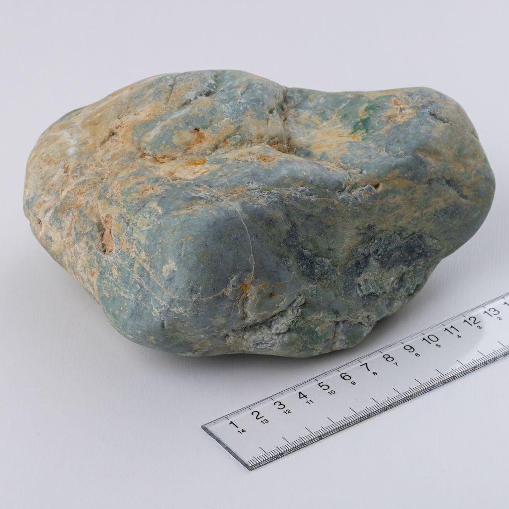 川石・青緑色・3,000g】（高品質青色ヒスイ）糸魚川天然翡翠原石