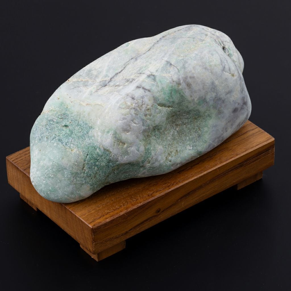 プレミアム・海石・淡緑青色・2,900g】（プレミアム淡緑青色ヒスイ