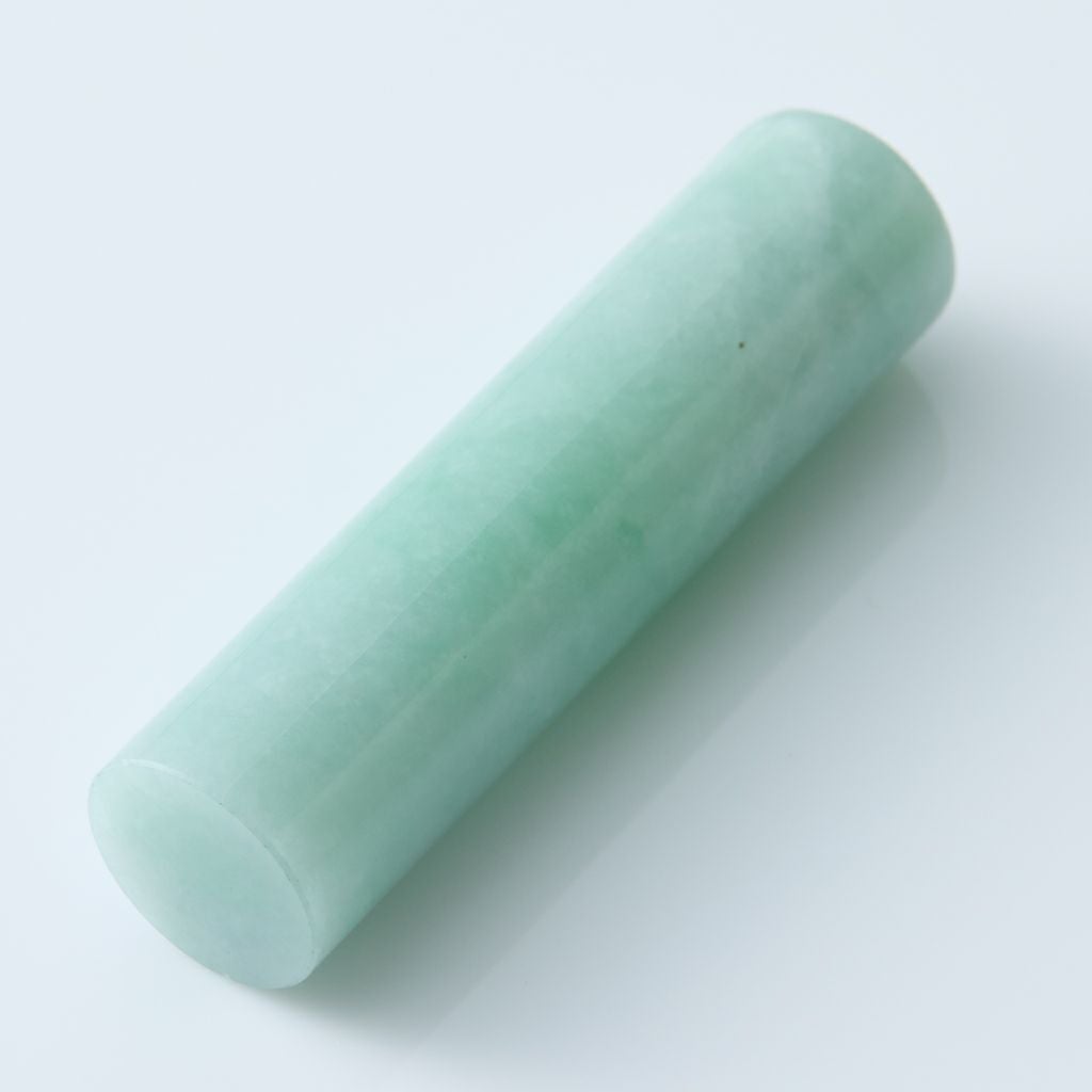 古文房具 古翡翠 スミレ 手彫り 猿紋 印材 印石 置物 超美品 15mm・刻印無料・プレミアム・国石で刻む人生の節目】（プレミアム濃緑