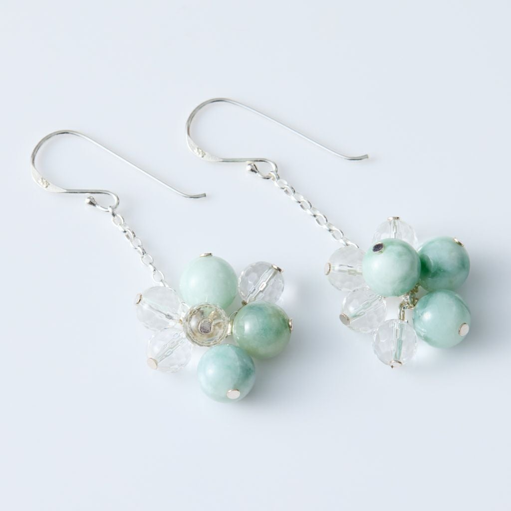 ピアス／濃緑色・緑色ヒスイ | 糸魚川翡翠工房こたき