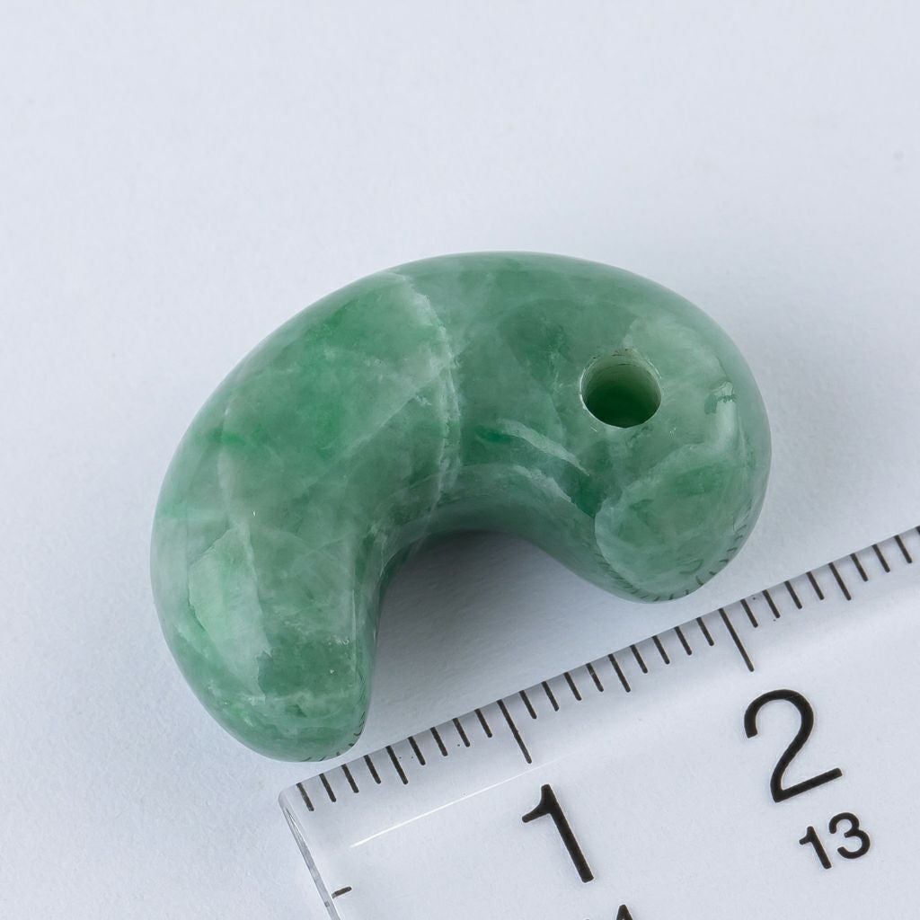 モスグリーン・透明感良し・艶美麗】（高品質濃緑色ヒスイ）糸魚川天然